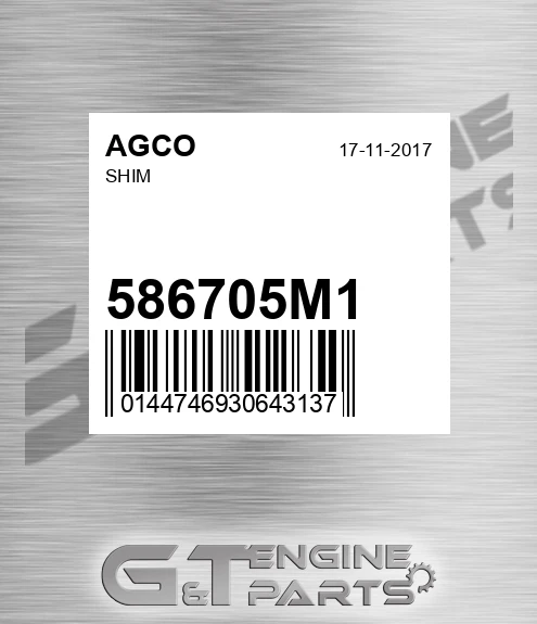 586705M1 Shim for AGCO