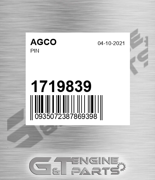 1719839 Pin for AGCO