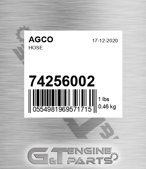 74256002 Hose for AGCO