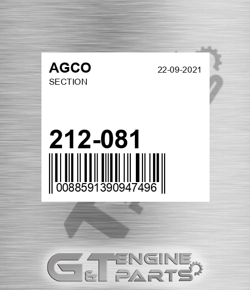 212-081 Section for AGCO