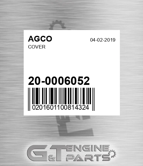 20-0006052 Cover for AGCO