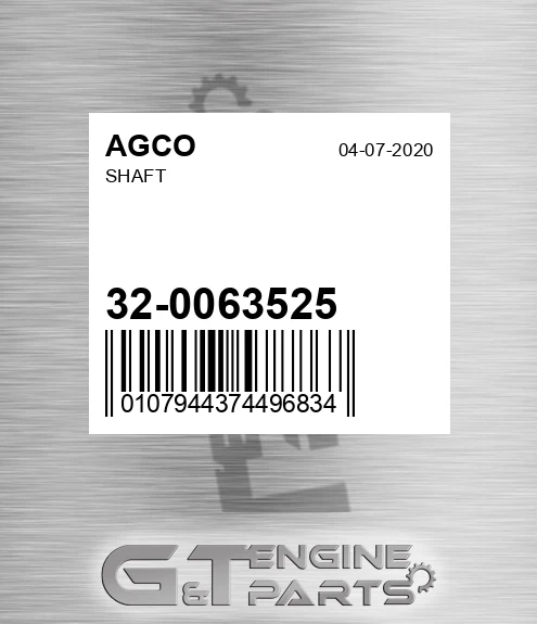 32-0063525 Shaft for AGCO