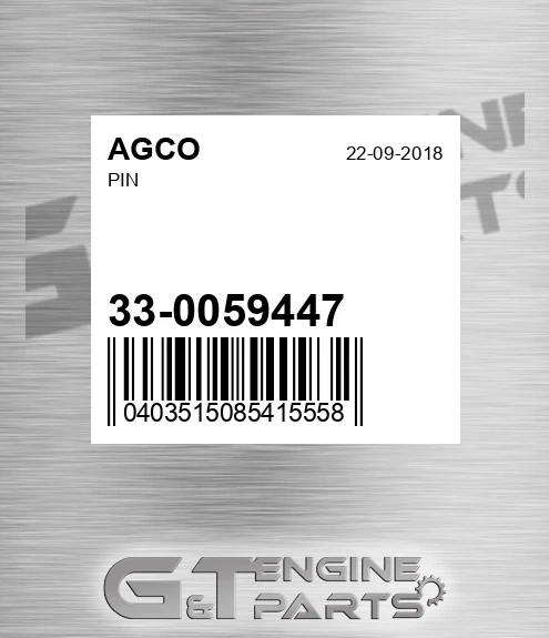 33-0059447 Pin for AGCO