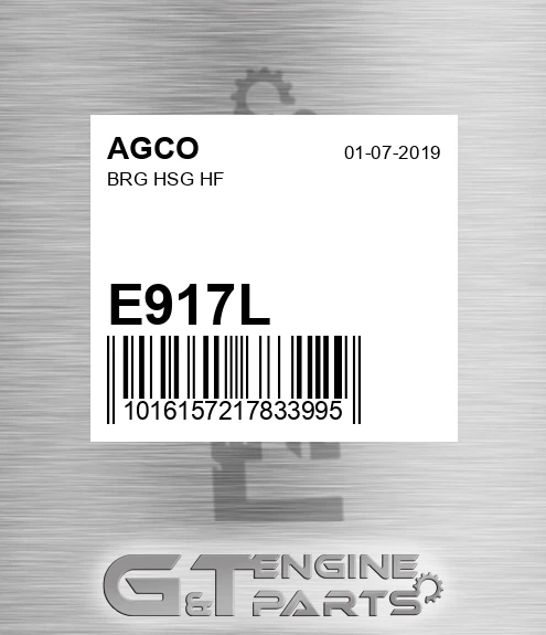 E917L Brg Hsg Hf