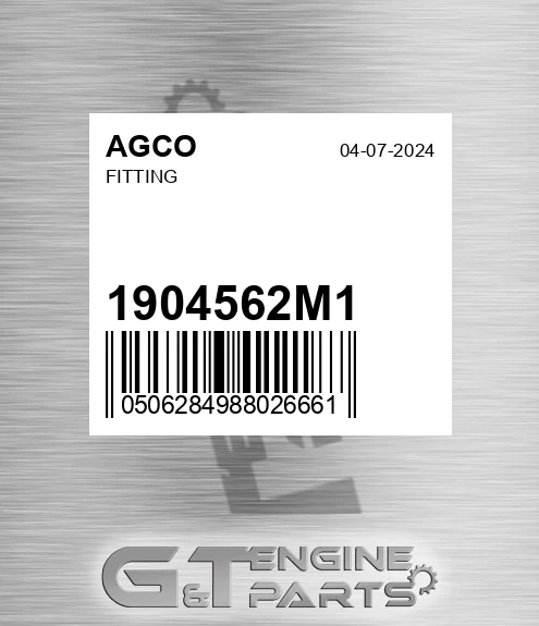 1904562M1 Fitting for AGCO