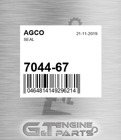 7044-67 Seal for AGCO