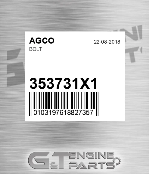 353731X1 Bolt for AGCO
