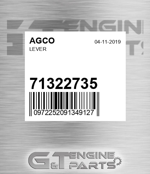 71322735 AGCO Lever