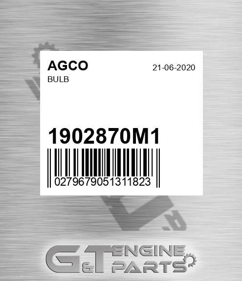 1902870M1 Bulb for AGCO