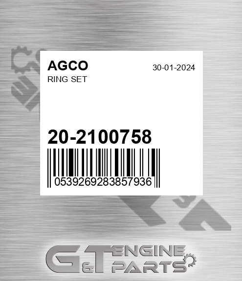 20-2100758 Ring Set for AGCO