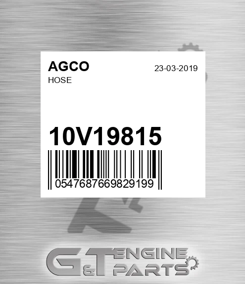10V19815 Hose for AGCO