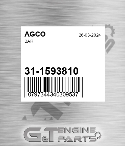 31-1593810 Bar for AGCO