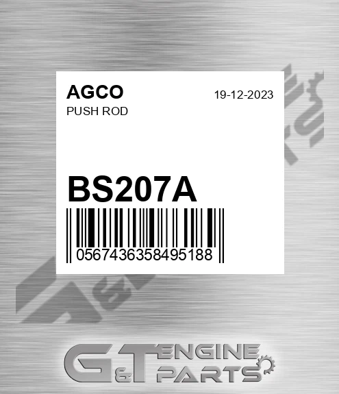 BS207A Push Rod