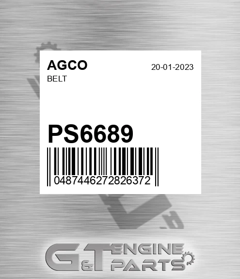 PS6689 AGCO Belt