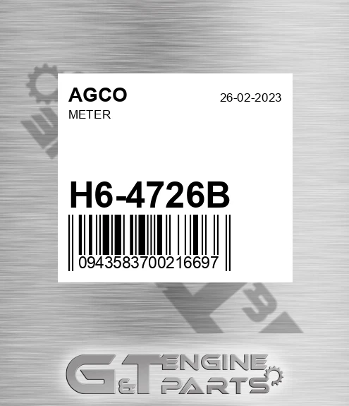 H6-4726B Meter for AGCO