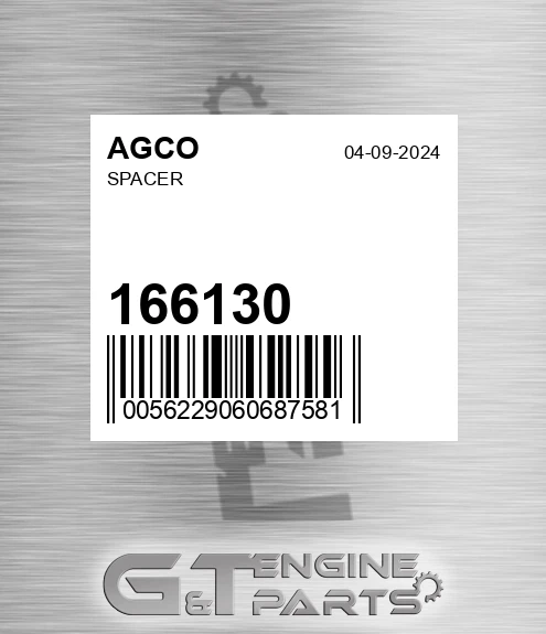 166130 Spacer for AGCO