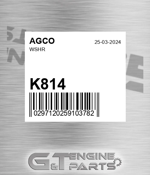 K814 Wshr
