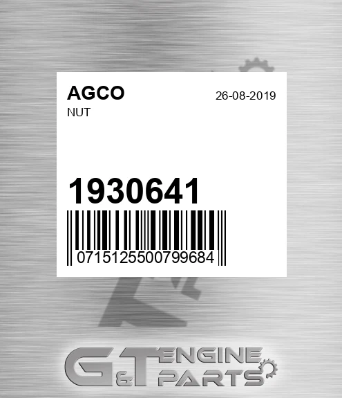 1930641 Nut for AGCO