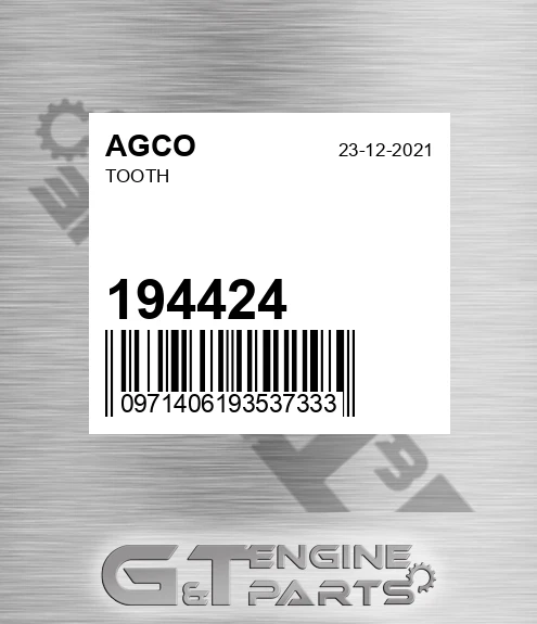 194424 Tooth for AGCO