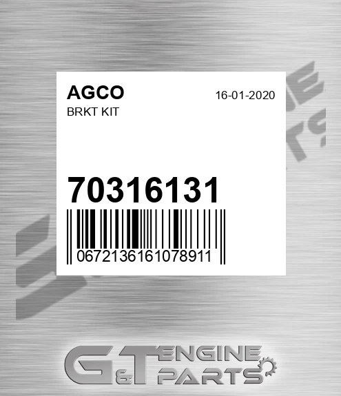 70316131 Brkt Kit for AGCO