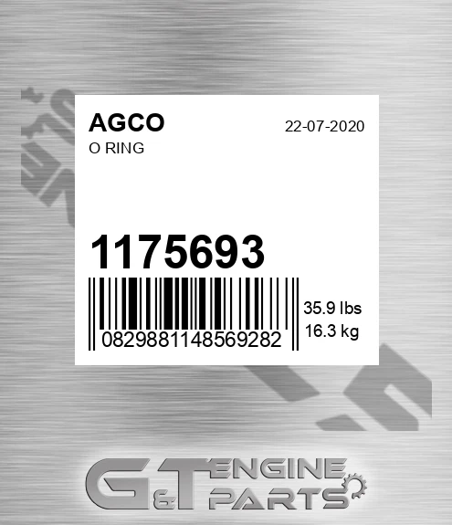 1175693 AGCO O Ring