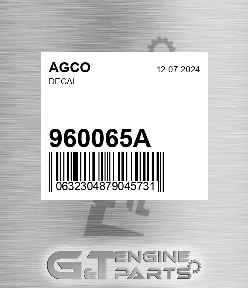 960065A Decal