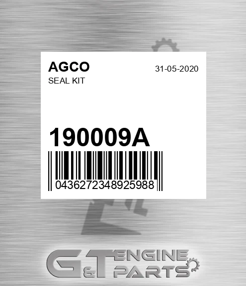 190009A Seal Kit for AGCO