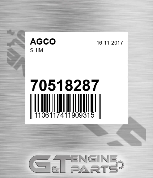70518287 AGCO Shim