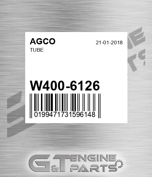 W400-6126 Tube for AGCO