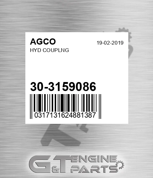 30-3159086 Hyd Couplng for AGCO
