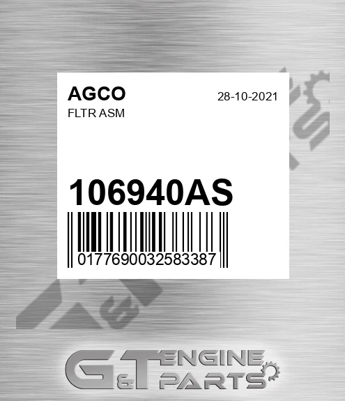 106940AS Fltr Asm