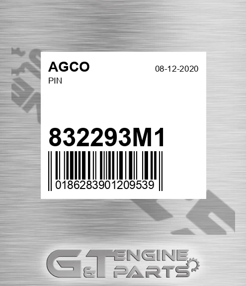 832293M1 Pin for AGCO