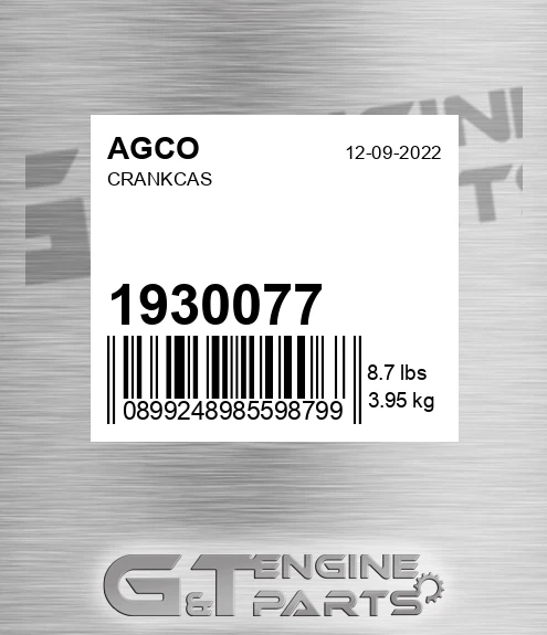 1930077 Crankcas for AGCO