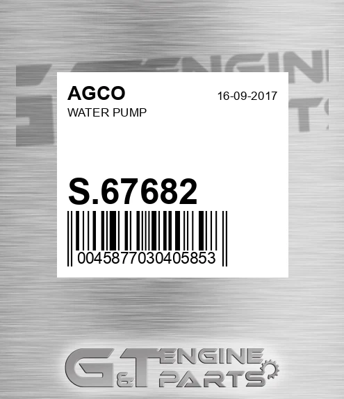S.67682 Water Pump for AGCO