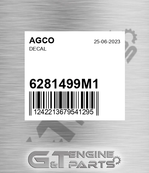6281499M1 AGCO Decal