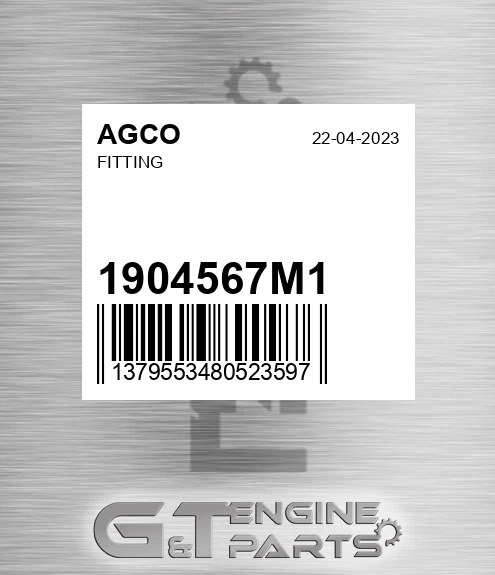 1904567M1 Fitting for AGCO