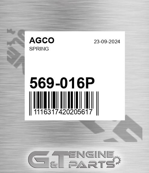 569-016P Spring for AGCO