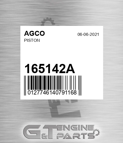165142A Piston for AGCO