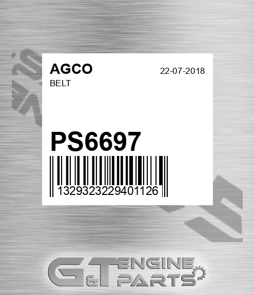 PS6697 AGCO Belt