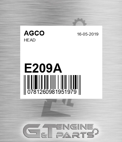 E209A Head for AGCO