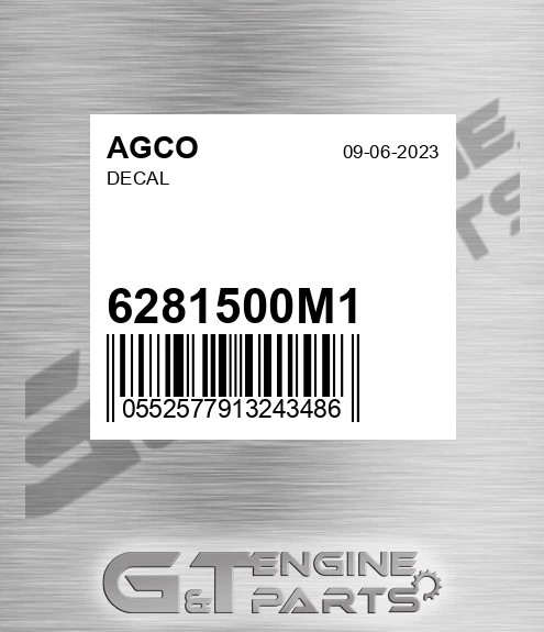 6281500M1 AGCO Decal