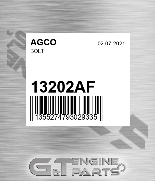 13202AF Bolt