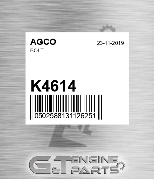 K4614 AGCO Bolt