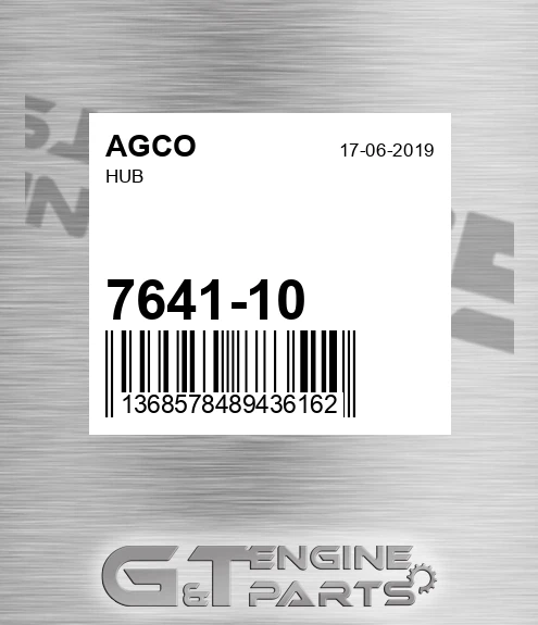 7641-10 Hub for AGCO