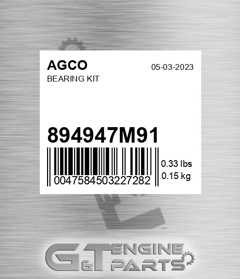 894947M91 Bearing Kit for AGCO