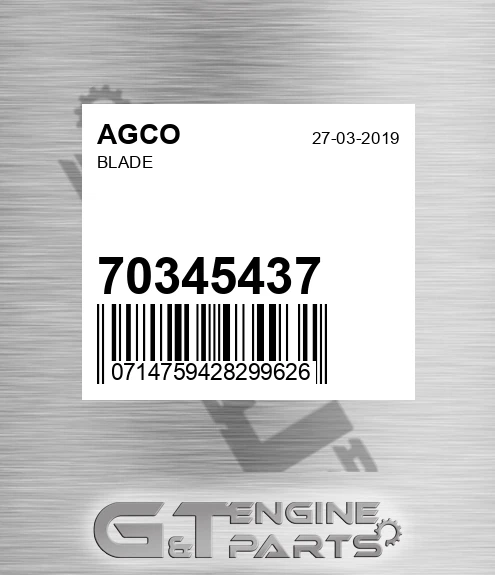 70345437 AGCO Blade