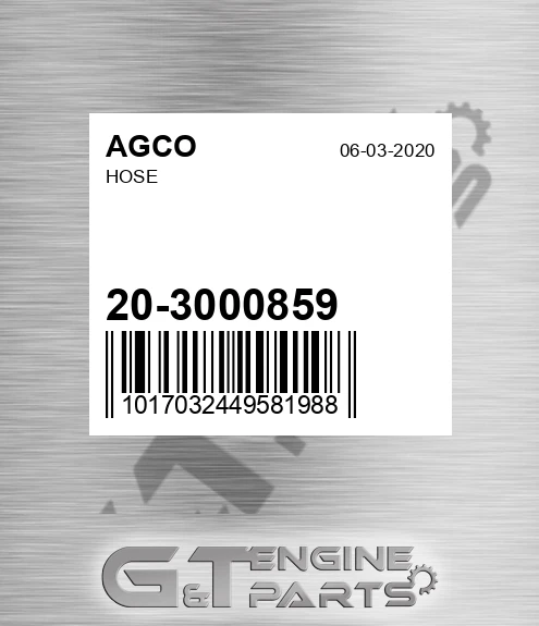 20-3000859 Hose for AGCO