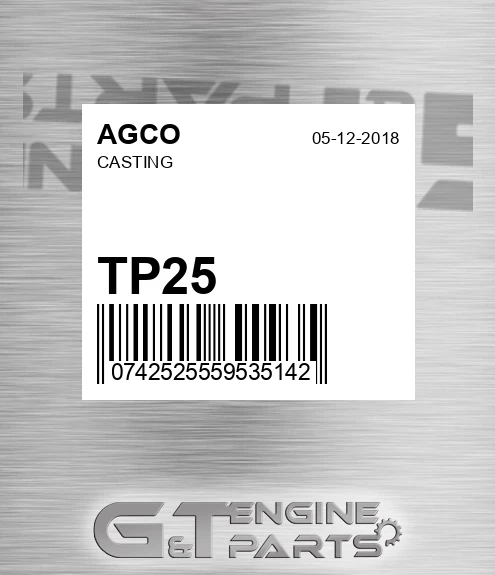 TP25 AGCO Casting