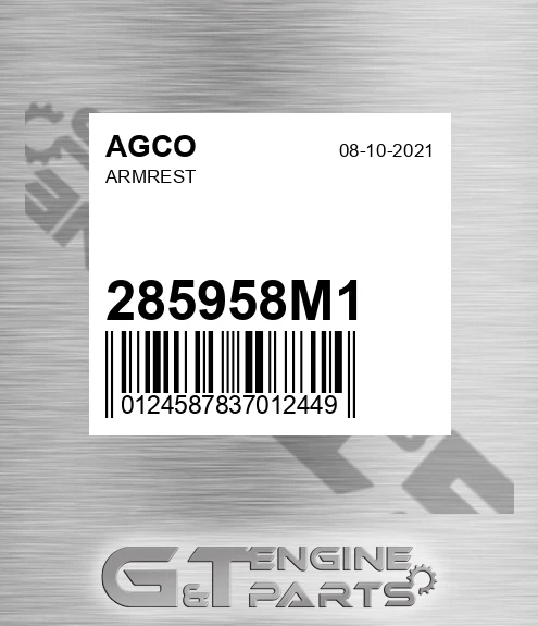 285958M1 Armrest for AGCO