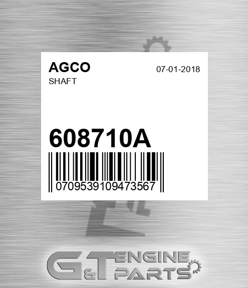 608710A AGCO Shaft